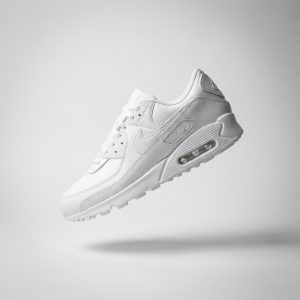 Sneaker NIKE Air Max 90 LTR Bianche CZ5594-100 – scarpe unisex a taglio basso in pelle, ammortizzazione Max Air - 42